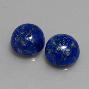 Pedras preciosas de lápis-lazúli azul natural de  ct, corte redondo, opaco