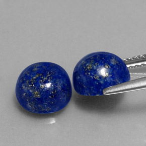 Pedras preciosas de lápis-lazúli azul natural de  ct, corte redondo, opaco