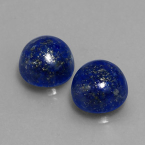 Pedras preciosas de lápis-lazúli azul natural de  ct, corte redondo, opaco