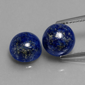 Pedras preciosas de lápis-lazúli azul natural de  ct, corte redondo, opaco