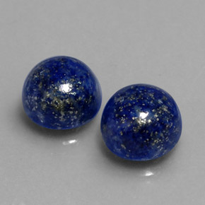 Pedras preciosas de lápis-lazúli azul natural de  ct, corte redondo, opaco