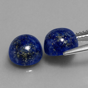 Pedras preciosas de lápis-lazúli azul natural de  ct, corte redondo, opaco