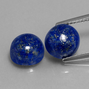 Pedras preciosas de lápis-lazúli azul natural de  ct, corte redondo, opaco