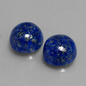 Pedras preciosas de lápis-lazúli azul natural de  ct, corte redondo, opaco