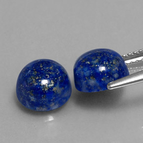 Pedras preciosas de lápis-lazúli azul natural de  ct, corte redondo, opaco