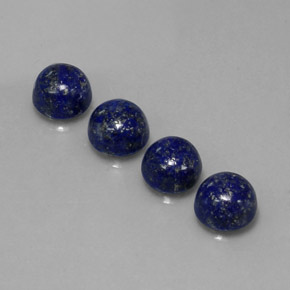 Pedras preciosas de lápis-lazúli azul natural de  ct, corte redondo, opaco