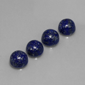Pedras preciosas de lápis-lazúli azul natural de  ct, corte redondo, opaco