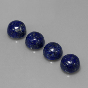 Pedras preciosas de lápis-lazúli azul natural de  ct, corte redondo, opaco