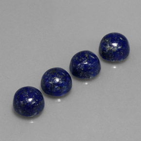 Pedras preciosas de lápis-lazúli azul natural de  ct, corte redondo, opaco
