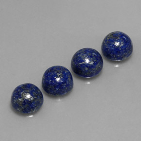 Pedras preciosas de lápis-lazúli azul natural de  ct, corte redondo, opaco