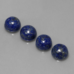 Pedras preciosas de lápis-lazúli azul natural de  ct, corte redondo, opaco