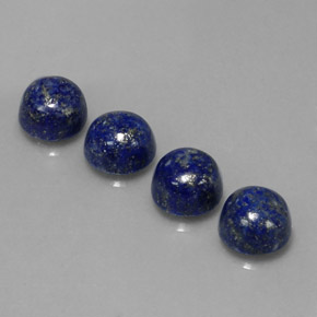 Pedras preciosas de lápis-lazúli azul natural de  ct, corte redondo, opaco