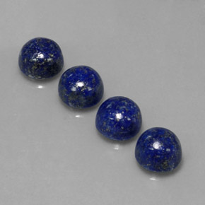 Pedras preciosas de lápis-lazúli azul natural de  ct, corte redondo, opaco