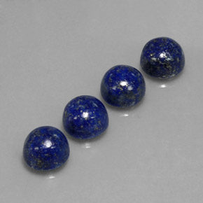 Pedras preciosas de lápis-lazúli azul natural de  ct, corte redondo, opaco