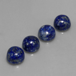 Pedras preciosas de lápis-lazúli azul natural de  ct, corte redondo, opaco