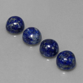 Pedras preciosas de lápis-lazúli azul natural de  ct, corte redondo, opaco
