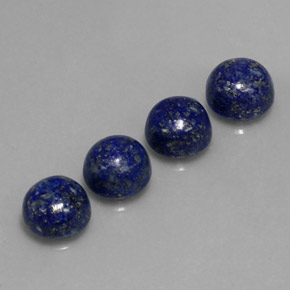 Pedras preciosas de lápis-lazúli azul natural de  ct, corte redondo, opaco
