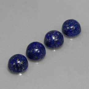 Pedras preciosas de lápis-lazúli azul natural de  ct, corte redondo, opaco