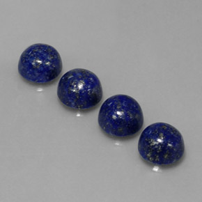 Pedras preciosas de lápis-lazúli azul natural de  ct, corte redondo, opaco