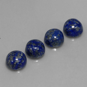 Pedras preciosas de lápis-lazúli azul natural de  ct, corte redondo, opaco