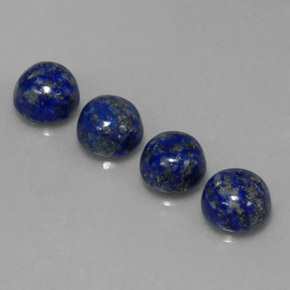 Pedras preciosas de lápis-lazúli azul natural de  ct, corte redondo, opaco