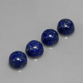 Pedras preciosas de lápis-lazúli azul natural de  ct, corte redondo, opaco
