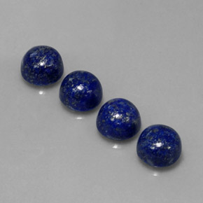 Pedras preciosas de lápis-lazúli azul natural de  ct, corte redondo, opaco