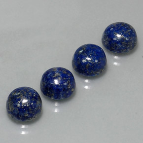 Pedras preciosas de lápis-lazúli azul natural de  ct, corte redondo, opaco