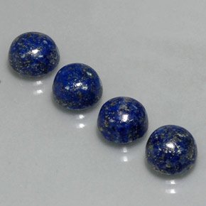 Pedras preciosas de lápis-lazúli azul natural de  ct, corte redondo, opaco