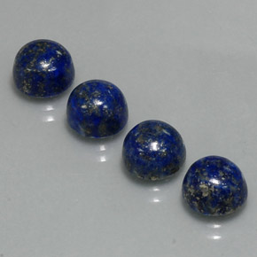 Pedras preciosas de lápis-lazúli azul natural de  ct, corte redondo, opaco