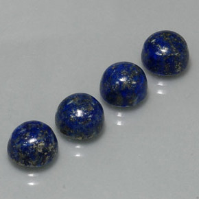 Pedras preciosas de lápis-lazúli azul natural de  ct, corte redondo, opaco