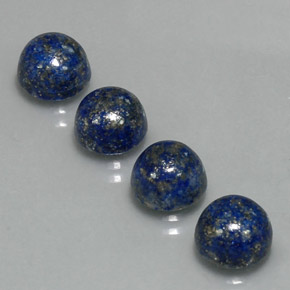 Pedras preciosas de lápis-lazúli azul natural de  ct, corte redondo, opaco