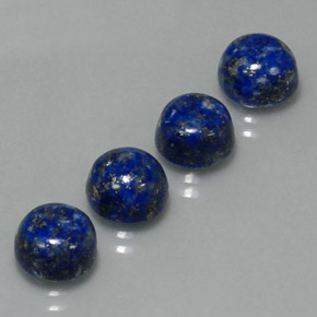 Pedras preciosas de lápis-lazúli azul natural de  ct, corte redondo, opaco