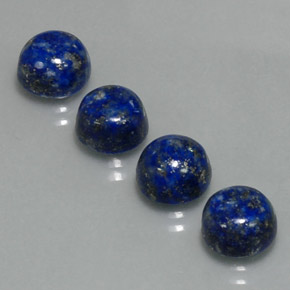 Pedras preciosas de lápis-lazúli azul natural de  ct, corte redondo, opaco