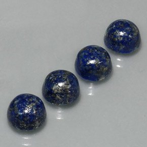 Pedras preciosas de lápis-lazúli azul natural de  ct, corte redondo, opaco
