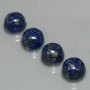 Pedras preciosas de lápis-lazúli azul natural de  ct, corte redondo, opaco