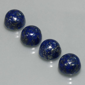 Pedras preciosas de lápis-lazúli azul natural de  ct, corte redondo, opaco
