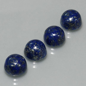 Pedras preciosas de lápis-lazúli azul natural de  ct, corte redondo, opaco