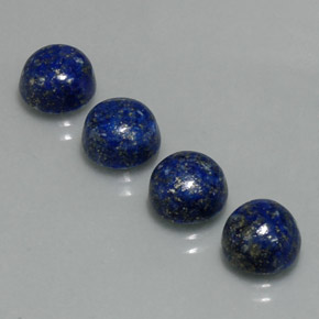 Pedras preciosas de lápis-lazúli azul natural de  ct, corte redondo, opaco