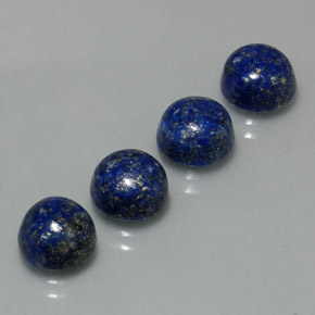 Pedras preciosas de lápis-lazúli azul natural de  ct, corte redondo, opaco