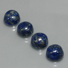 Pedras preciosas de lápis-lazúli azul natural de  ct, corte redondo, opaco