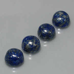 Pedras preciosas de lápis-lazúli azul natural de  ct, corte redondo, opaco