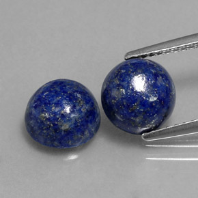 Pedras preciosas de lápis-lazúli azul natural de  ct, corte redondo, opaco