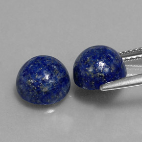 Pedras preciosas de lápis-lazúli azul natural de  ct, corte redondo, opaco