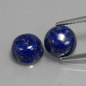 Pedras preciosas de lápis-lazúli azul natural de  ct, corte redondo, opaco