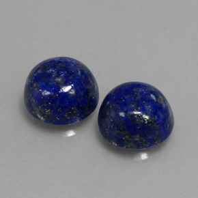Pedras preciosas de lápis-lazúli azul natural de  ct, corte redondo, opaco