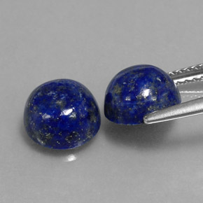 Pedras preciosas de lápis-lazúli azul natural de  ct, corte redondo, opaco
