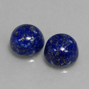 Pedras preciosas de lápis-lazúli azul natural de  ct, corte redondo, opaco