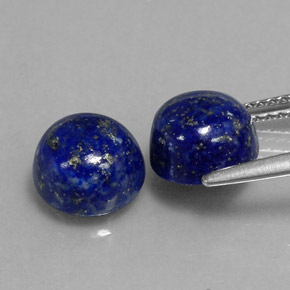 Pedras preciosas de lápis-lazúli azul natural de  ct, corte redondo, opaco