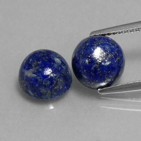 Pedras preciosas de lápis-lazúli azul natural de  ct, corte redondo, opaco